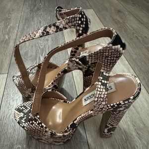 Steve Madden snake print heels (Skyla)